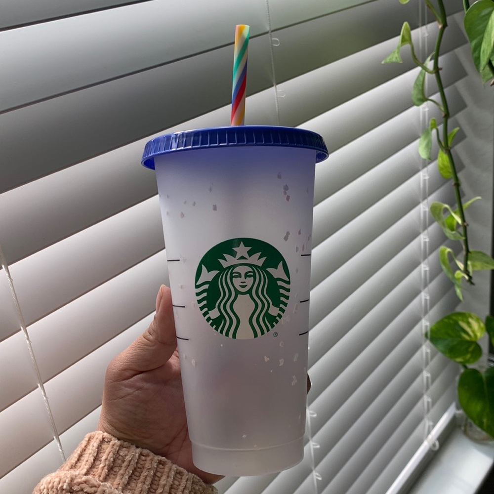 Starbucks Color-Changing Confetti Cup 24oz NEW…